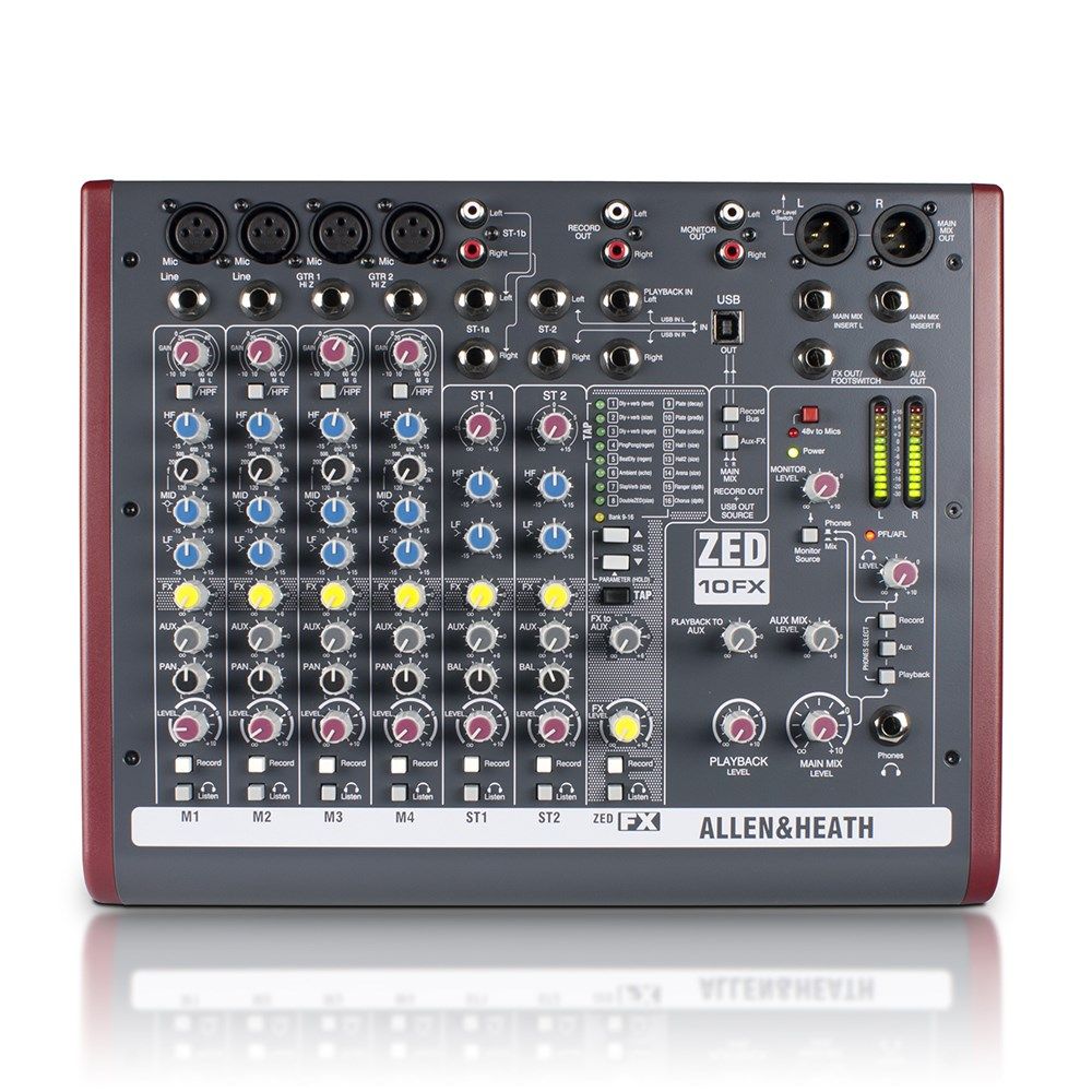 Allen & Heath ZED-10FX Multipurpose USB Mixer w/ FX - Image 1
