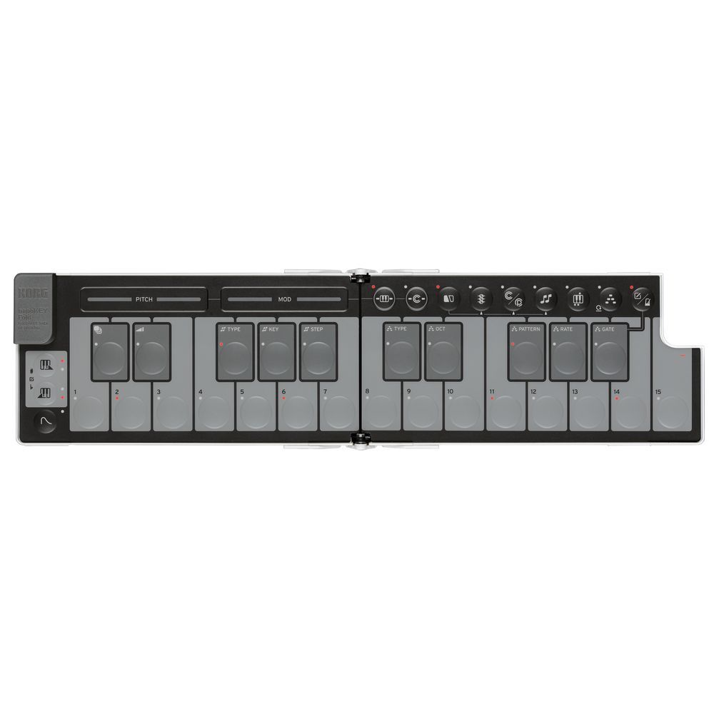 Korg nanoKEY Fold 25-Key Foldable MIDI Keyboard (White) - Image 1