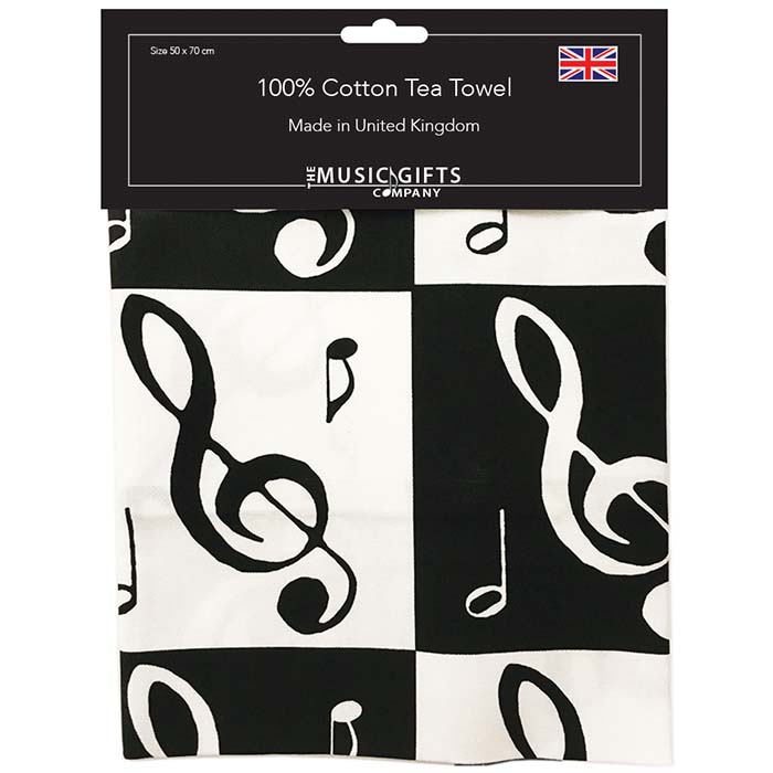 Music Gifts Tea Towel (Music Notes) - Image 1