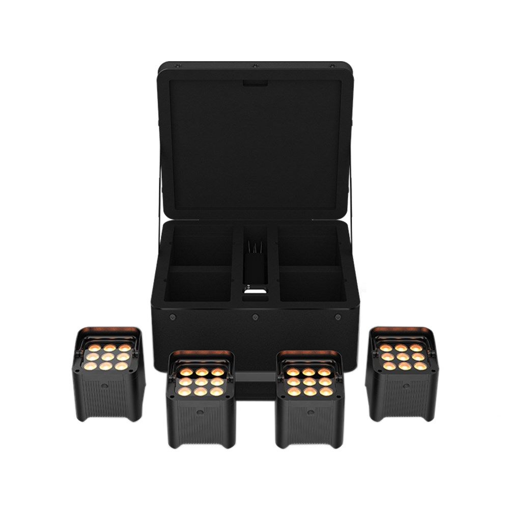 Chauvet DJ Freedom PAR Q9 X4 LED Accent Light Quad Colour 4 Pack - Image 1