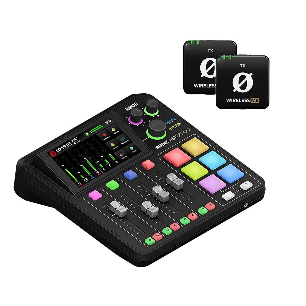 Rode RodeCaster Duo Pack w/ 2 x Wireless ME TX Transmitter Units (Black) - Image 1