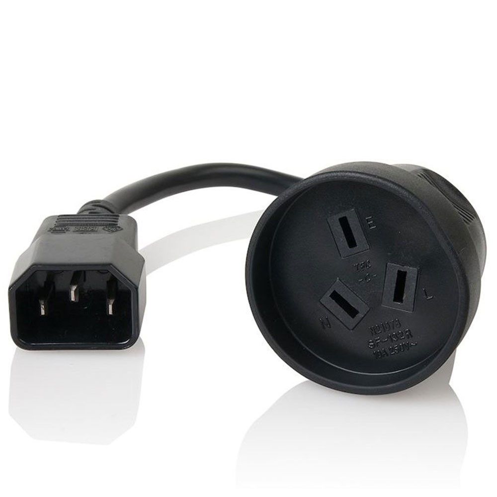 Furman ADP IEC Adaptor Cord 10A Male IEC to Female Aust Socket (Black - 1m) - Image 1