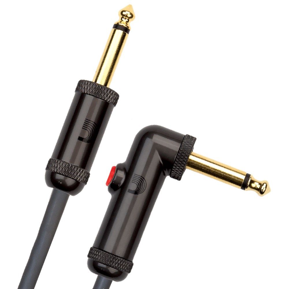 D'Addario Circuit Breaker ST to RA Instrument Cable w/ Latching Switch (10ft) - Image 1