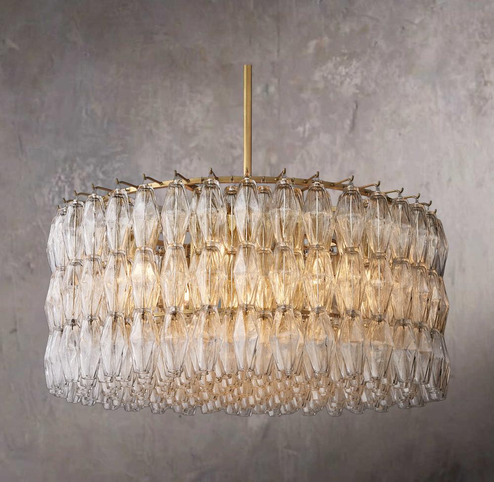 Chiaras Crystal Glass Round Chandelier 37" - Image 1