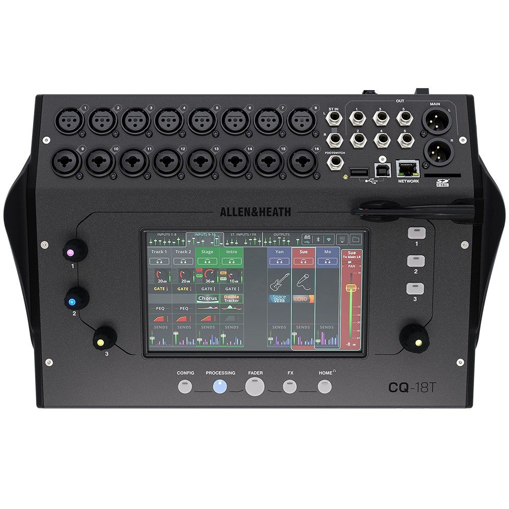 Allen & Heath CQ18T 18-Channel Touchscreen Digital Mixer w/ Wi-Fi, Bluetooth & SD/USB - Image 1
