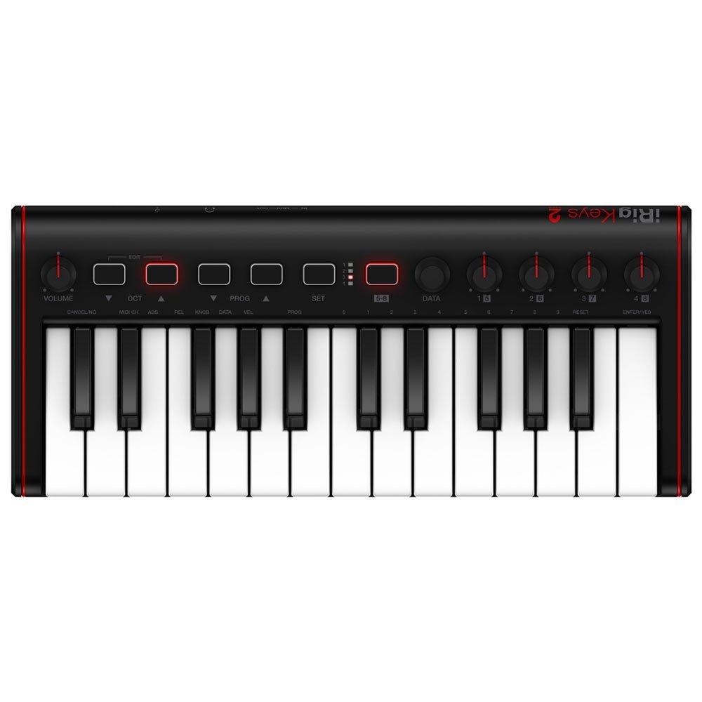 IK Multimedia iRig Keys 2 Mini Ultra-Compact MIDI Keyboard Controller w/ 25 Mini-Keys - Image 1