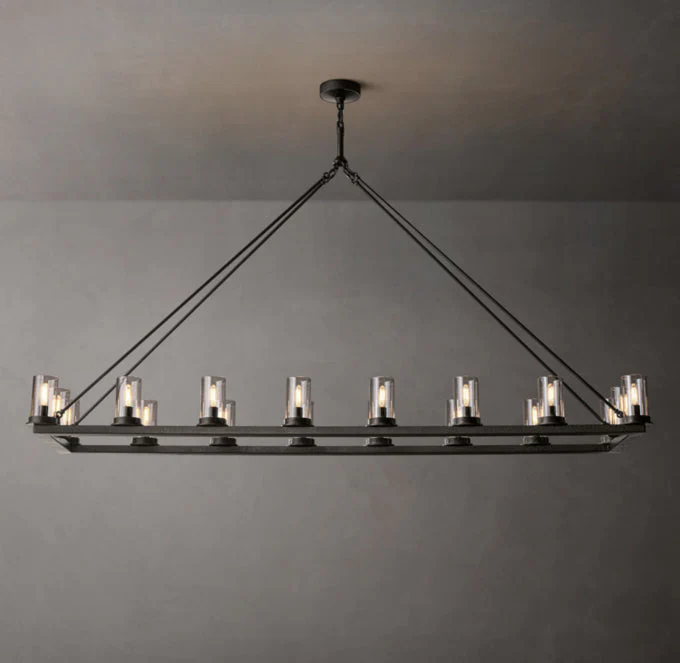 Ondra Linear Transparent Crystal Pendant Light 72" - Image 2