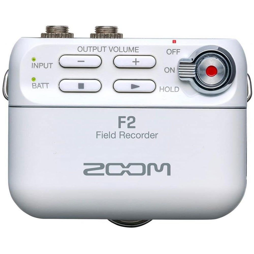 Zoom F2 Field Recorder & LMF-2 Lavalier Mic (White) - Image 1