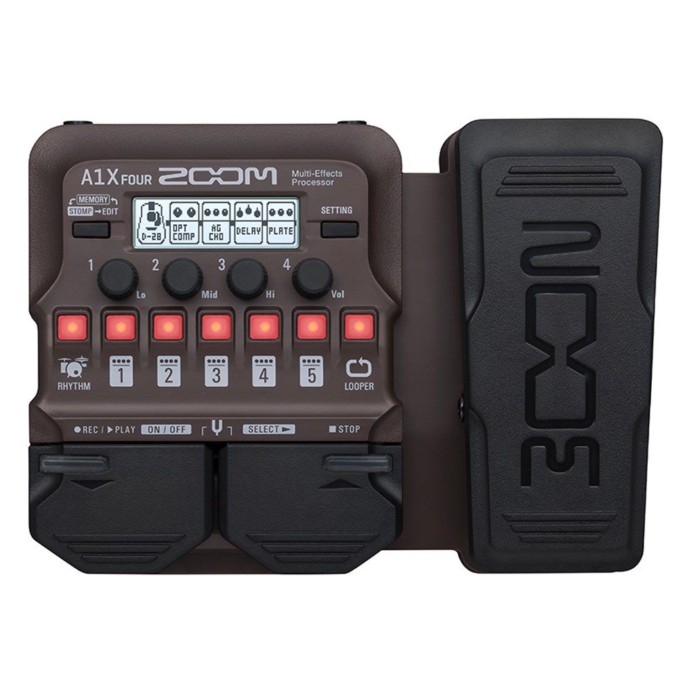 Zoom A1X FOUR Acoustic Multi-Effects Pedal w/ Expression Pedal - Image 1