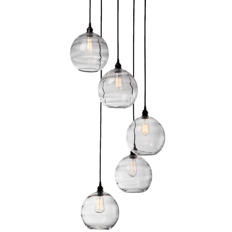 Hammerton Studio Terra 23" Wide Artisan Crafted Optic Glass 5 Light Pendant - Image 1