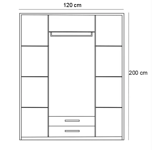 دولاب 120×200سم - COD11 - Image 3