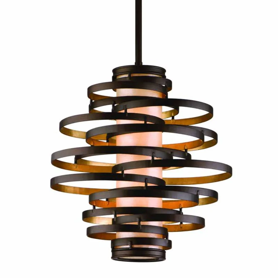 Corbett Lighting Vertigo 2 Light 18" Wide Pendant with Fabric Shade - Image 1