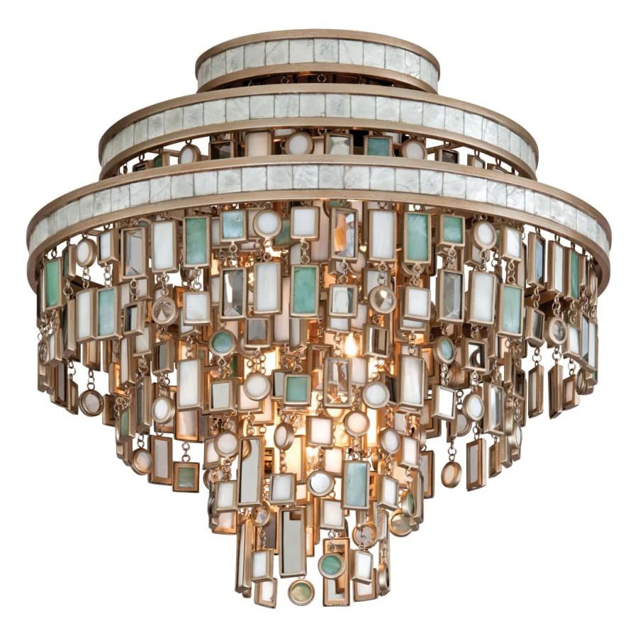Corbett Lighting Dolcetti 3 Light 18″ Wide Flush Mount Ceiling Fixture with Glass Shade