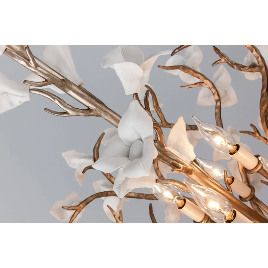 Corbett Lighting Lily 4 Light 18" Wide Flush Mount Floral Ceiling Fixture with Hand-Crafted Iron Flowers - Image 3