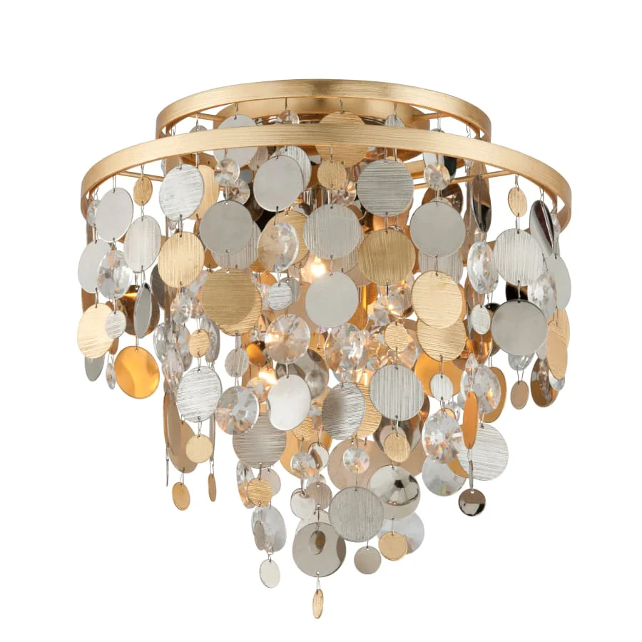 Corbett Lighting Ambrosia 3 Light 18″ Wide Flush Mount Ceiling Fixture with Crystal Accents