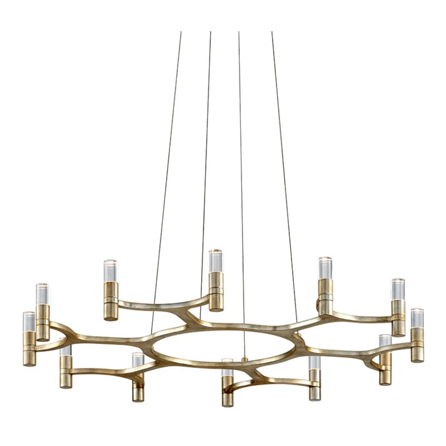 Corbett Lighting Nexus 38" Wide Integrated LED Chandelier with Crystal Cylinder Shades - Image 1