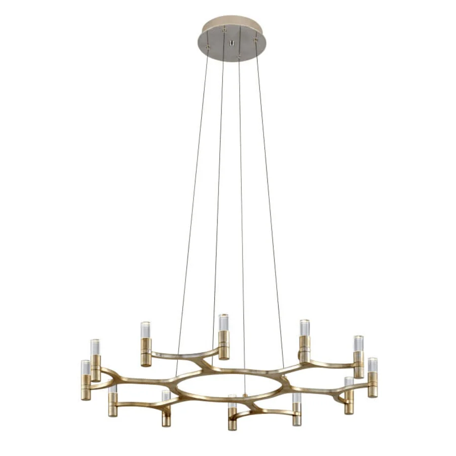 Corbett Lighting Nexus 38" Wide Integrated LED Chandelier with Crystal Cylinder Shades - Image 2