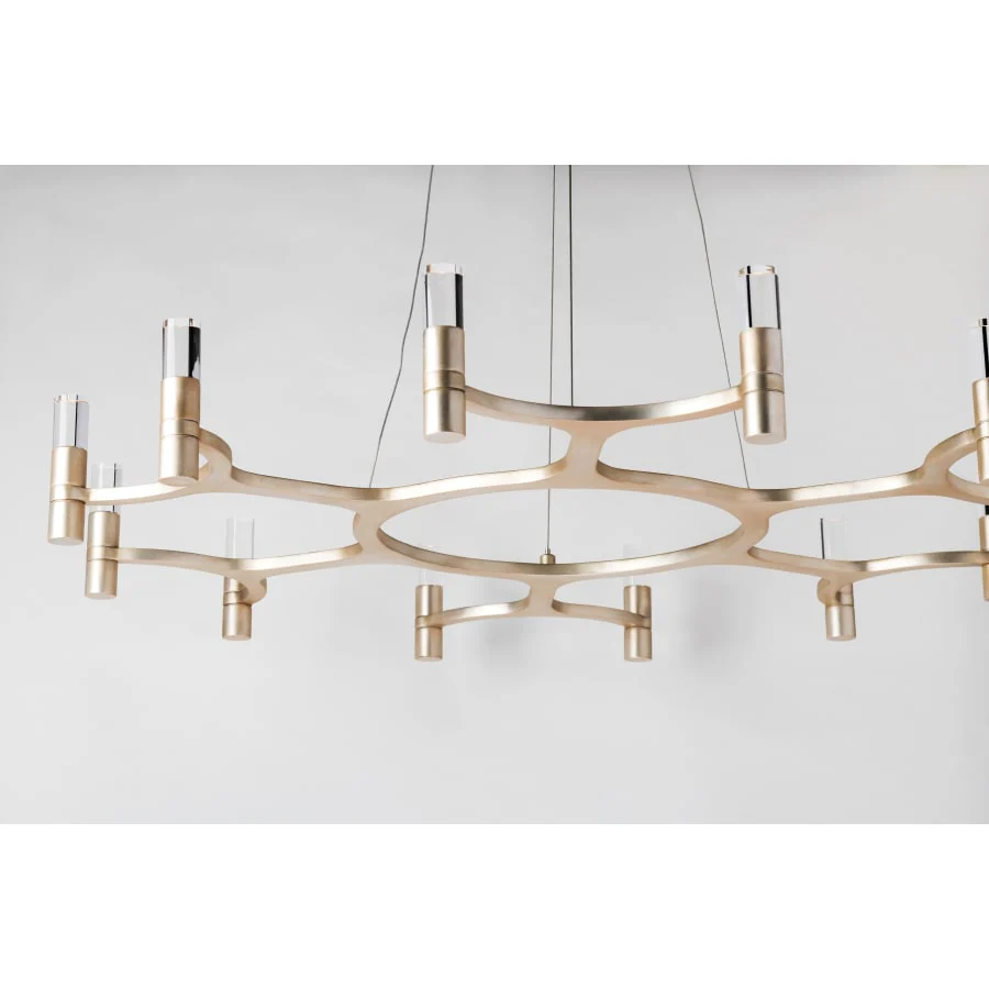 Corbett Lighting Nexus 38" Wide Integrated LED Chandelier with Crystal Cylinder Shades - Image 3
