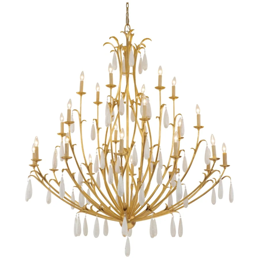 Corbett Lighting Prosecco 24 Light 60" Wide Crystal Candle Style Chandelier - Image 1