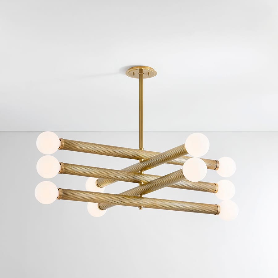 Corbett Lighting Pienza 10 Light 50" Wide Linear Chandelier - Image 2