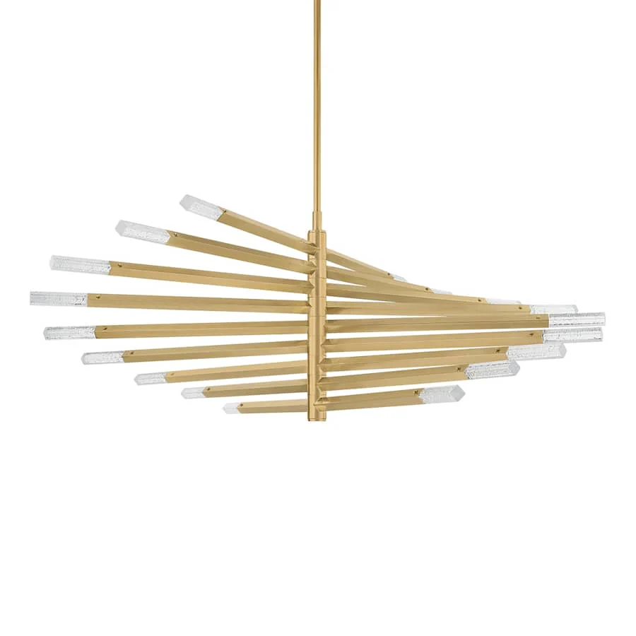 Corbett Lighting Strasbourg 56" Wide LED Abstract Chandelier with Optic Glass Shades - Image 1
