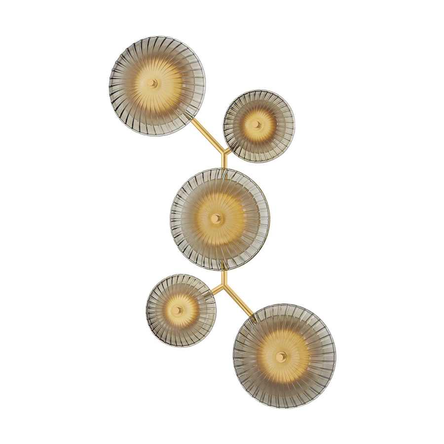 Corbett Lighting Birmingham 40″ Tall LED Wall Sconce with Piastra Glass Shades