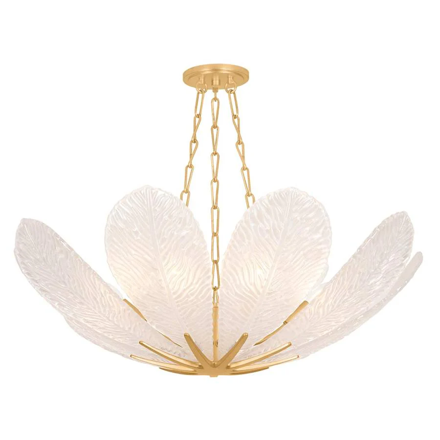 Corbett Lighting Galena 9 Light 34" Wide Pendant with Piastre Glass Shades - Image 1