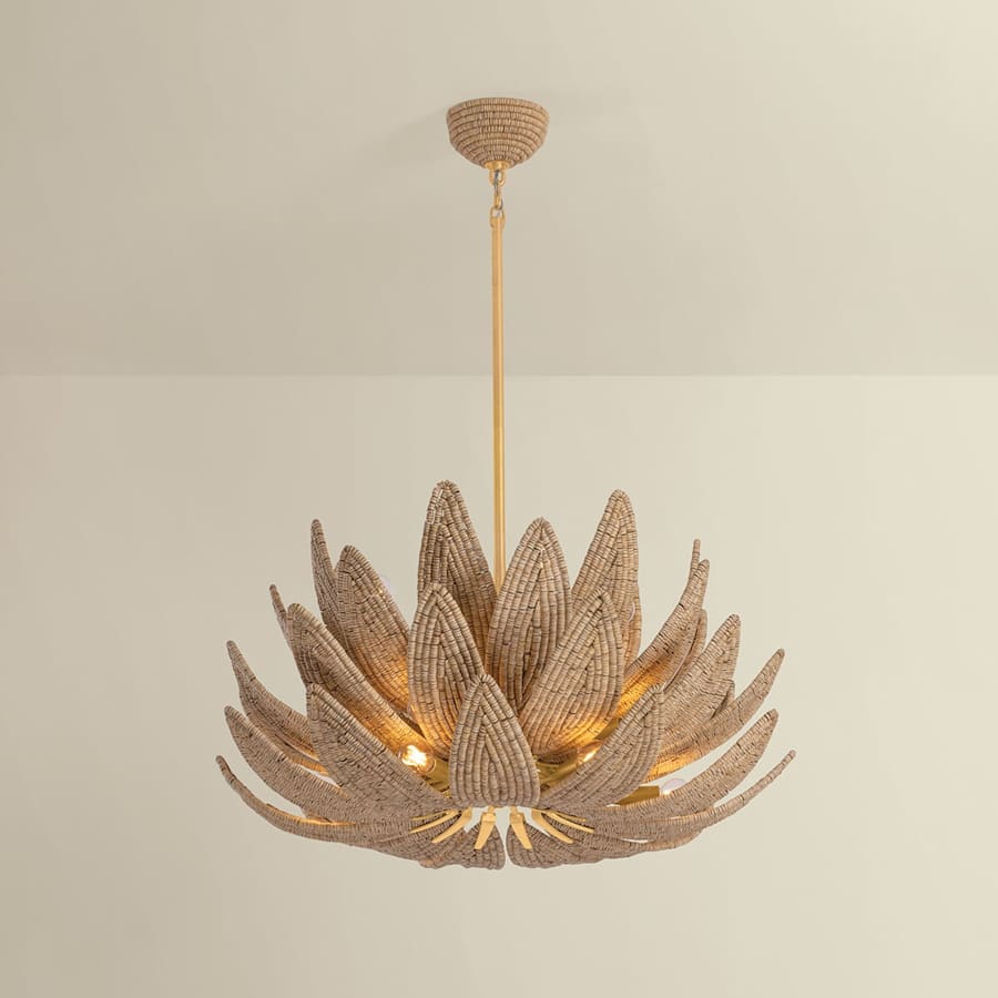 Corbett Lighting Varanasi 14 Light 30" Wide Pendant with Coco Bead Shades - Image 2