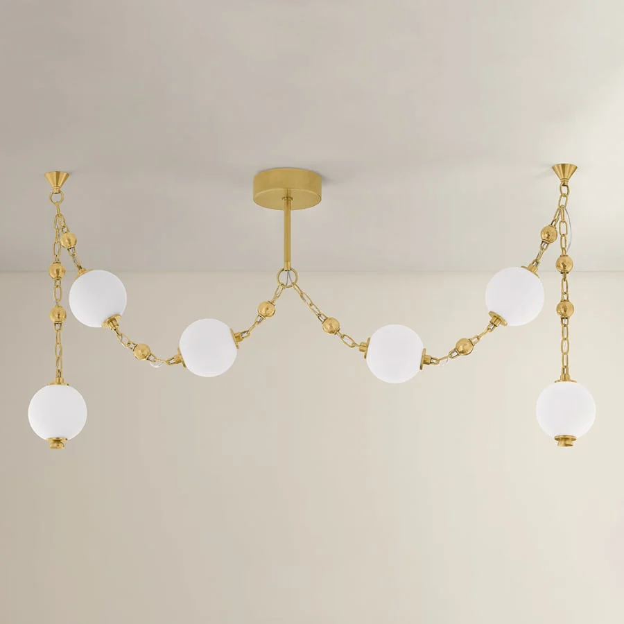 Corbett Lighting Corda 26" Wide LED Multi Light Pendant with Matte Cloud Glass Shades - Image 3