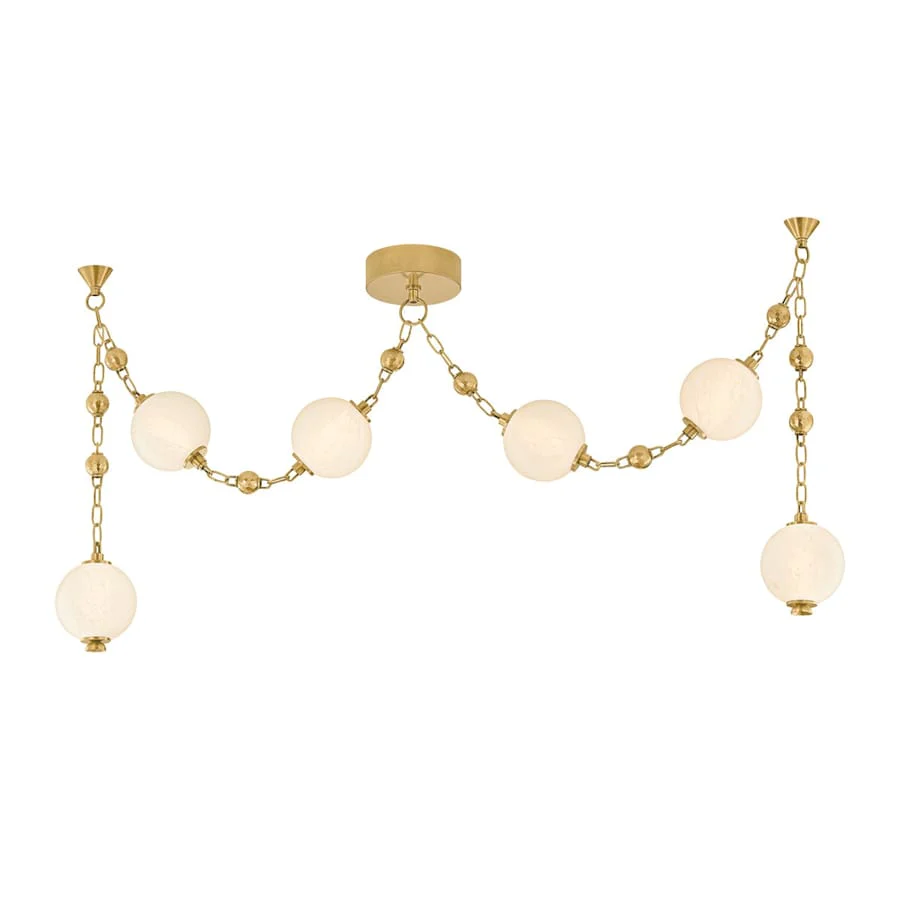 Corbett Lighting Corda 26" Wide LED Multi Light Pendant with Matte Cloud Glass Shades - Image 1