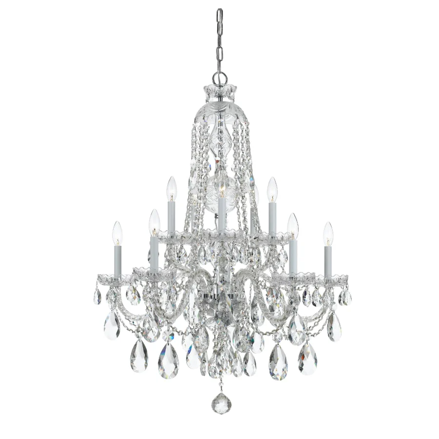 Crystorama Lighting Group Traditional Crystal 10 Light 32" Wide Crystal Chandelier with Swarovski Strass Crystal Accents - Image 1