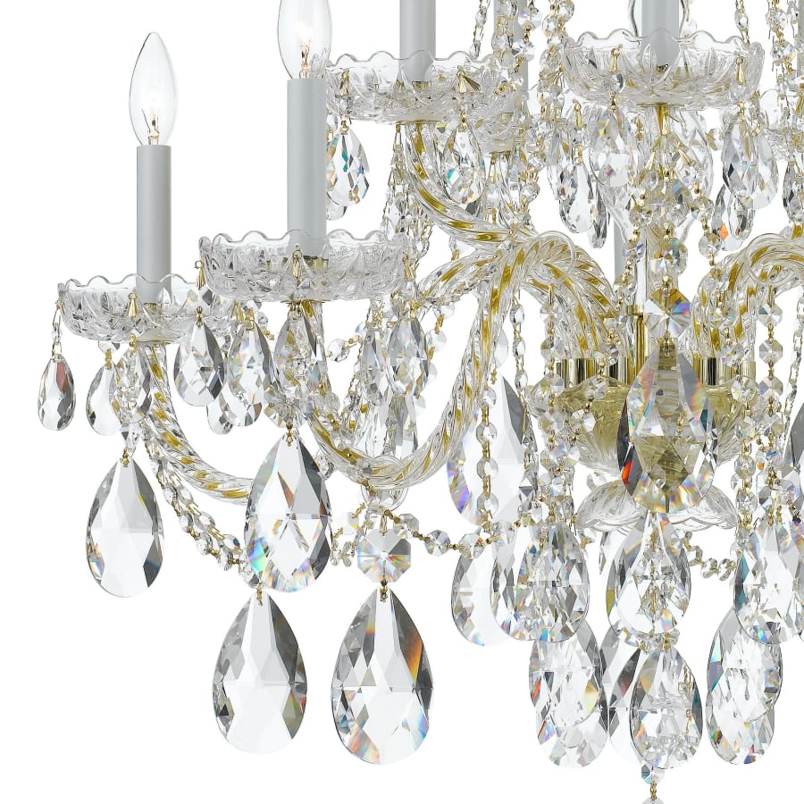 Crystorama Lighting Group Traditional Crystal 10 Light 32" Wide Crystal Chandelier with Swarovski Strass Crystal Accents - Image 3