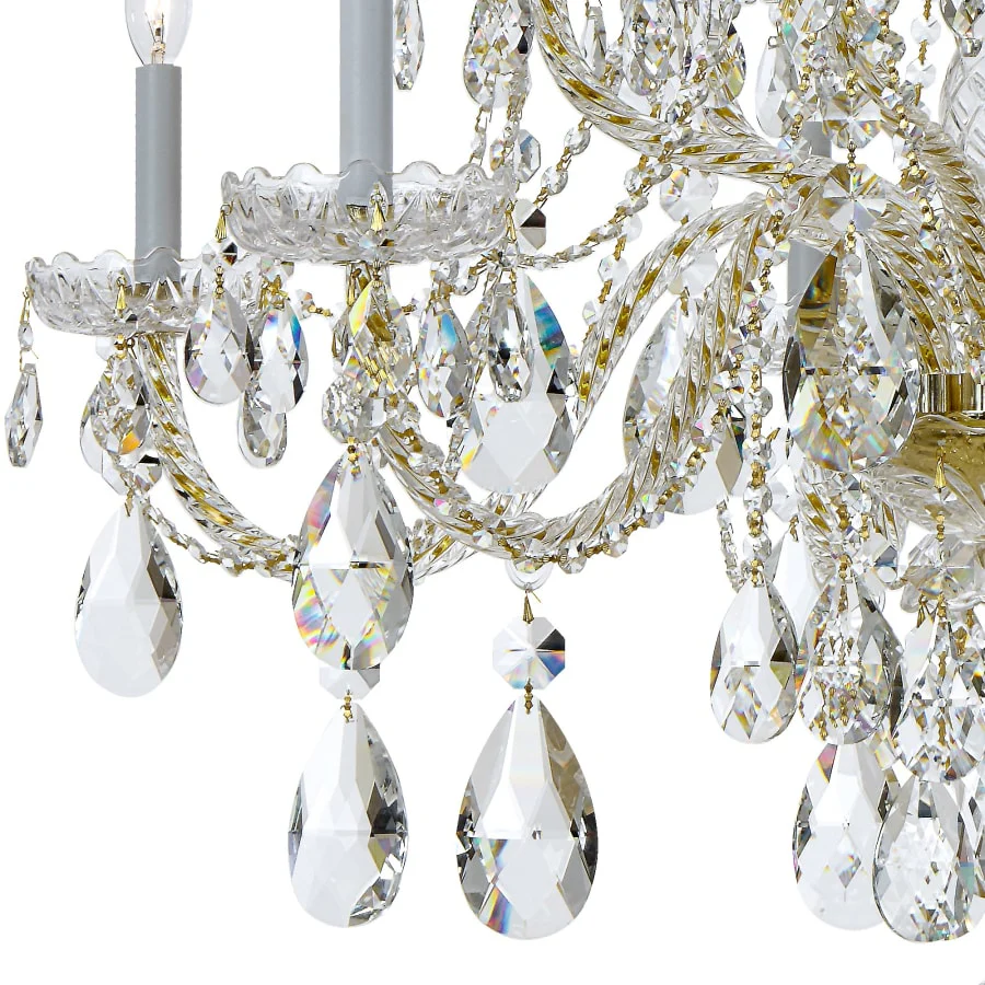 Crystorama Lighting Group Traditional Crystal 12 Light 38" Wide Crystal Chandelier with Swarovski Strass Crystal Accents - Image 3