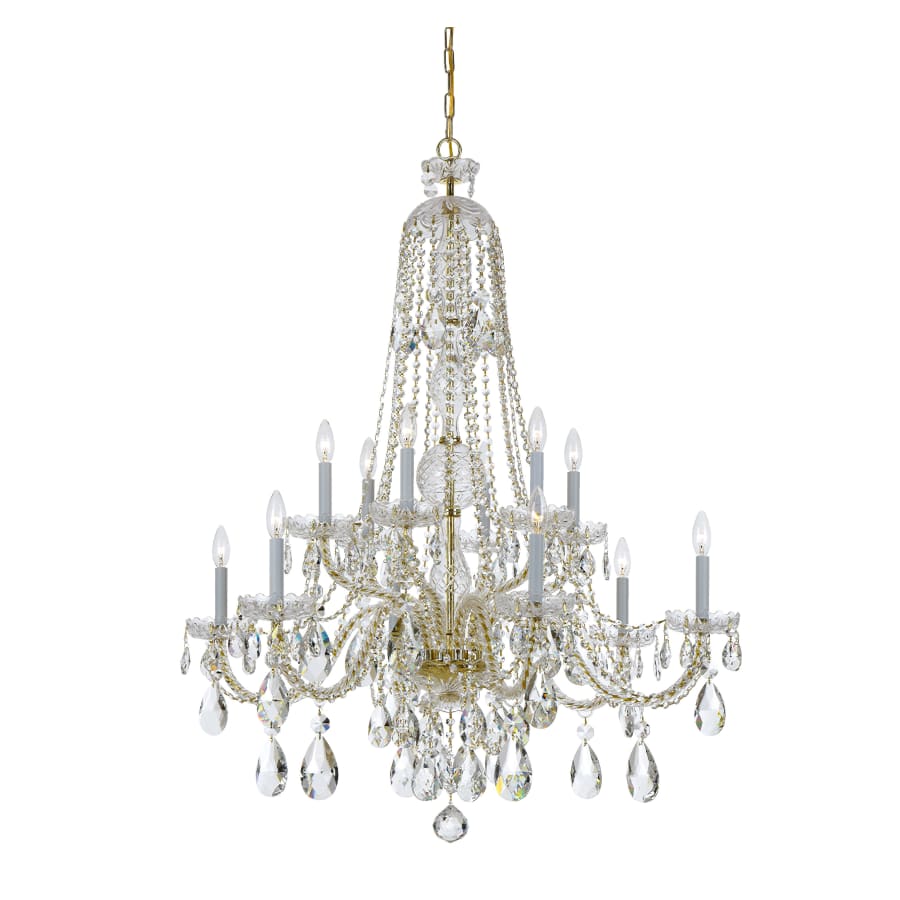 Crystorama Lighting Group Traditional Crystal 12 Light 38" Wide Crystal Chandelier with Swarovski Strass Crystal Accents - Image 1