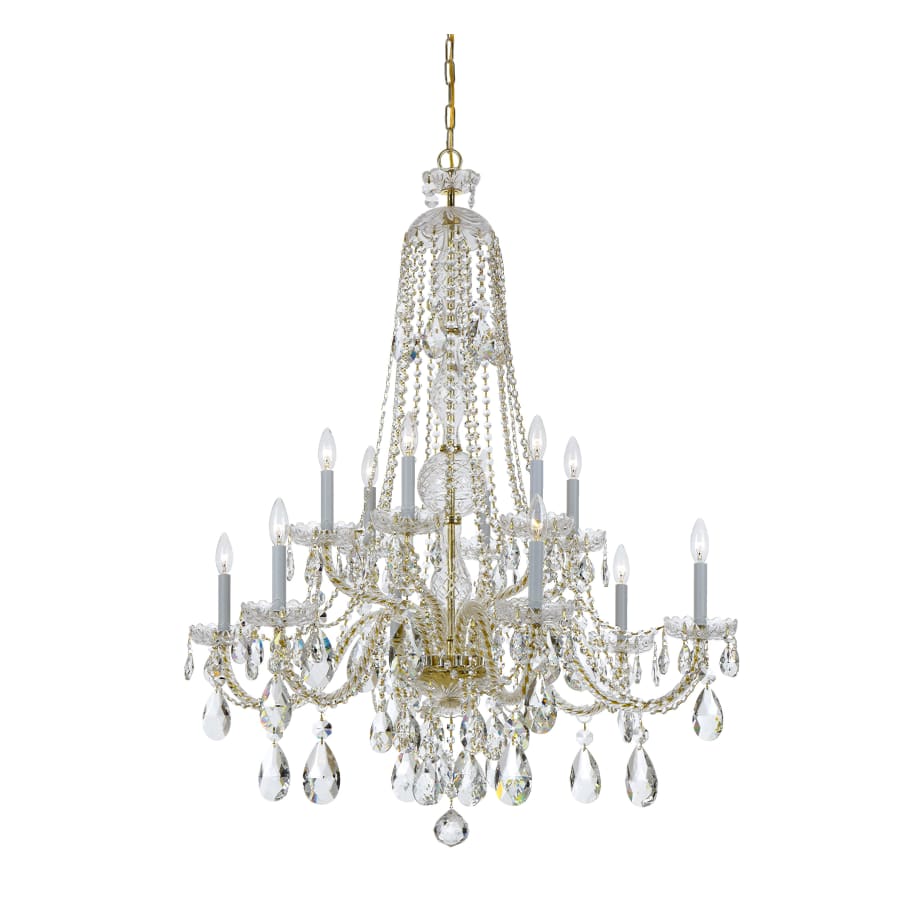 Crystorama Lighting Group Traditional Crystal 12 Light 38" Wide Crystal Chandelier with Swarovski Spectra Crystal Accents - Image 1