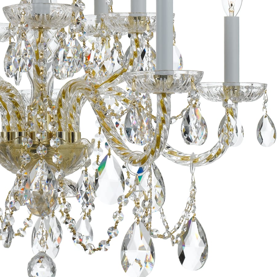 Crystorama Lighting Group Traditional Crystal 10 Light 26" Wide Crystal Chandelier with Swarovski Strass Crystal Accents - Image 3