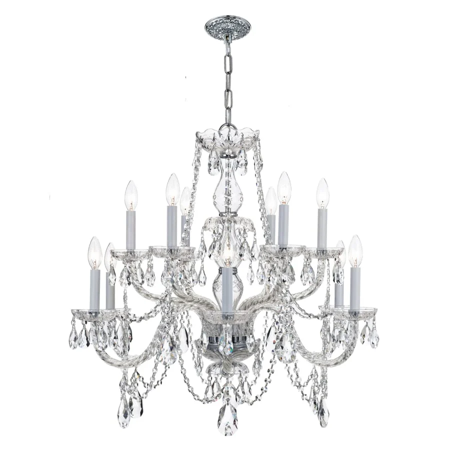 Crystorama Lighting Group Traditional Crystal 12 Light 31" Wide Crystal Chandelier with Swarovski Strass Crystal Accents - Image 2