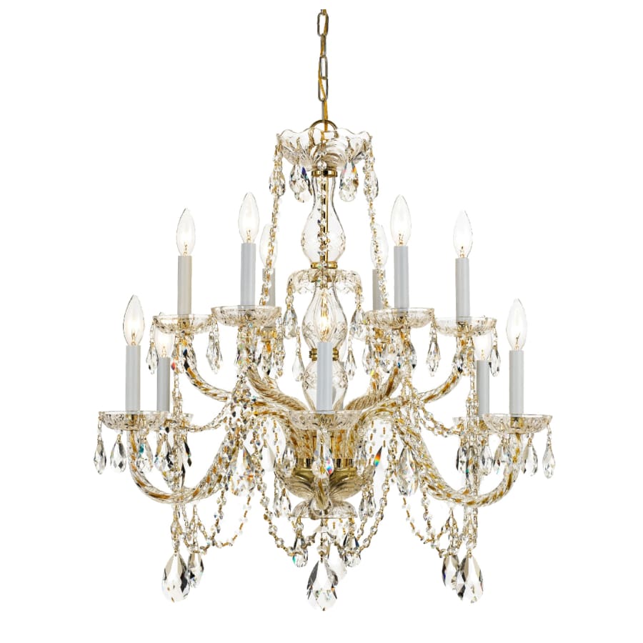 Crystorama Lighting Group Traditional Crystal 12 Light 31" Wide Crystal Chandelier with Swarovski Strass Crystal Accents - Image 1