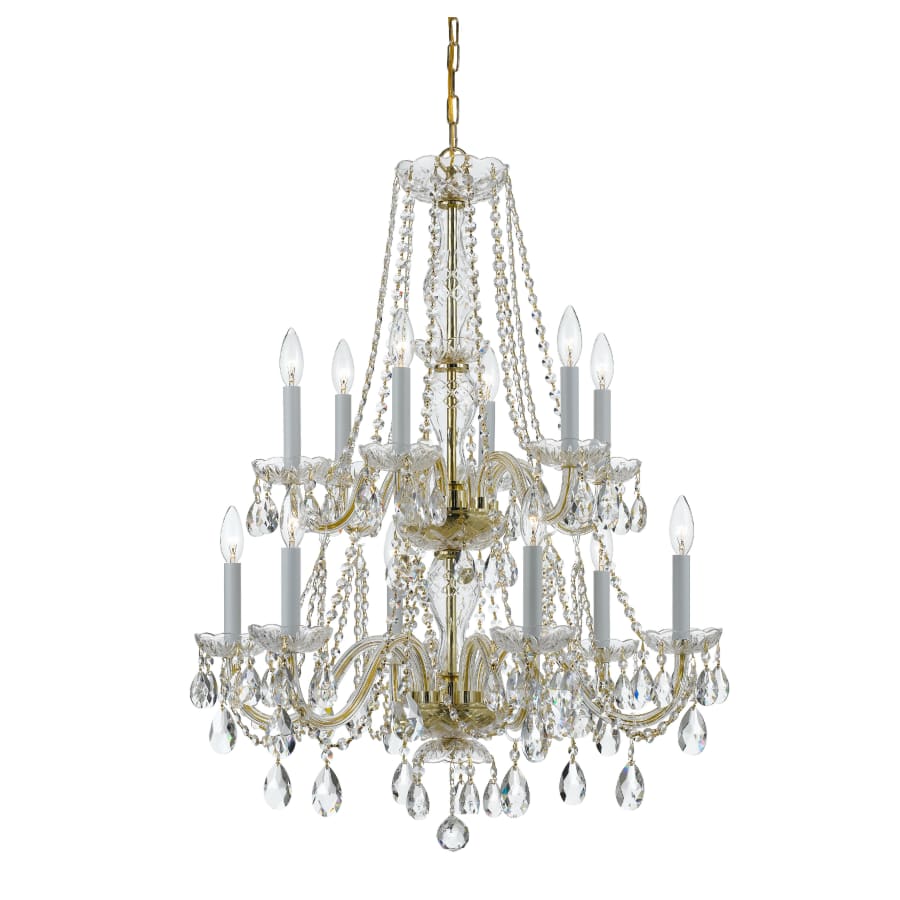 Crystorama Lighting Group Traditional Crystal 12 Light 26" Wide Crystal Chandelier with Swarovski Strass Crystal Accents - Image 1