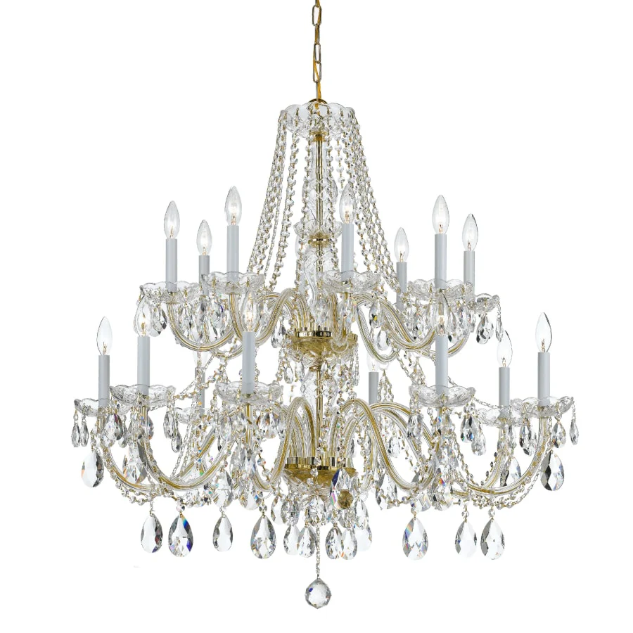 Crystorama Lighting Group Traditional Crystal 16 Light 37" Wide Crystal Chandelier with Swarovski Spectra Crystal Accents - Image 1