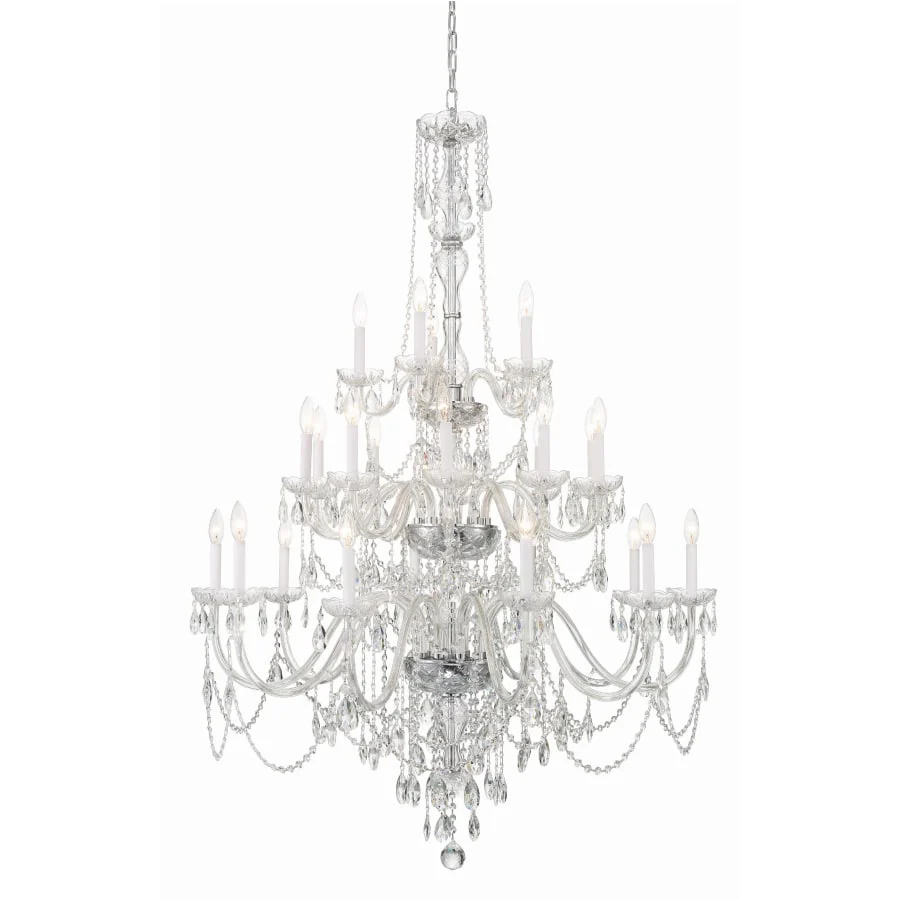 Crystorama Lighting Group Traditional Crystal 25 Light 45" Wide Crystal Candle Style Chandelier - Image 1