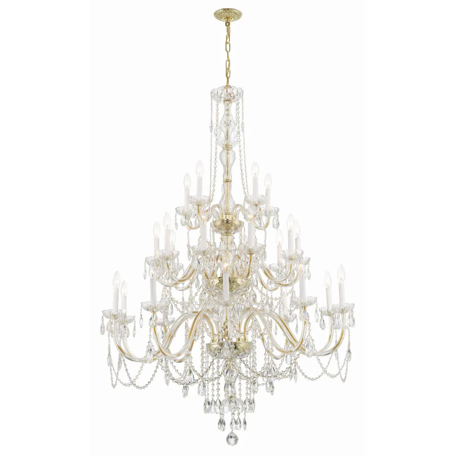 Crystorama Lighting Group Traditional Crystal 25 Light 45" Wide Crystal Candle Style Chandelier - Image 3