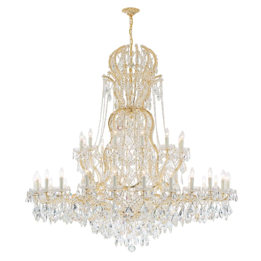 Crystorama Lighting Group Maria Theresa 37 Light 64″ Wide Crystal Chandelier with Hand Cut Crystal Accents