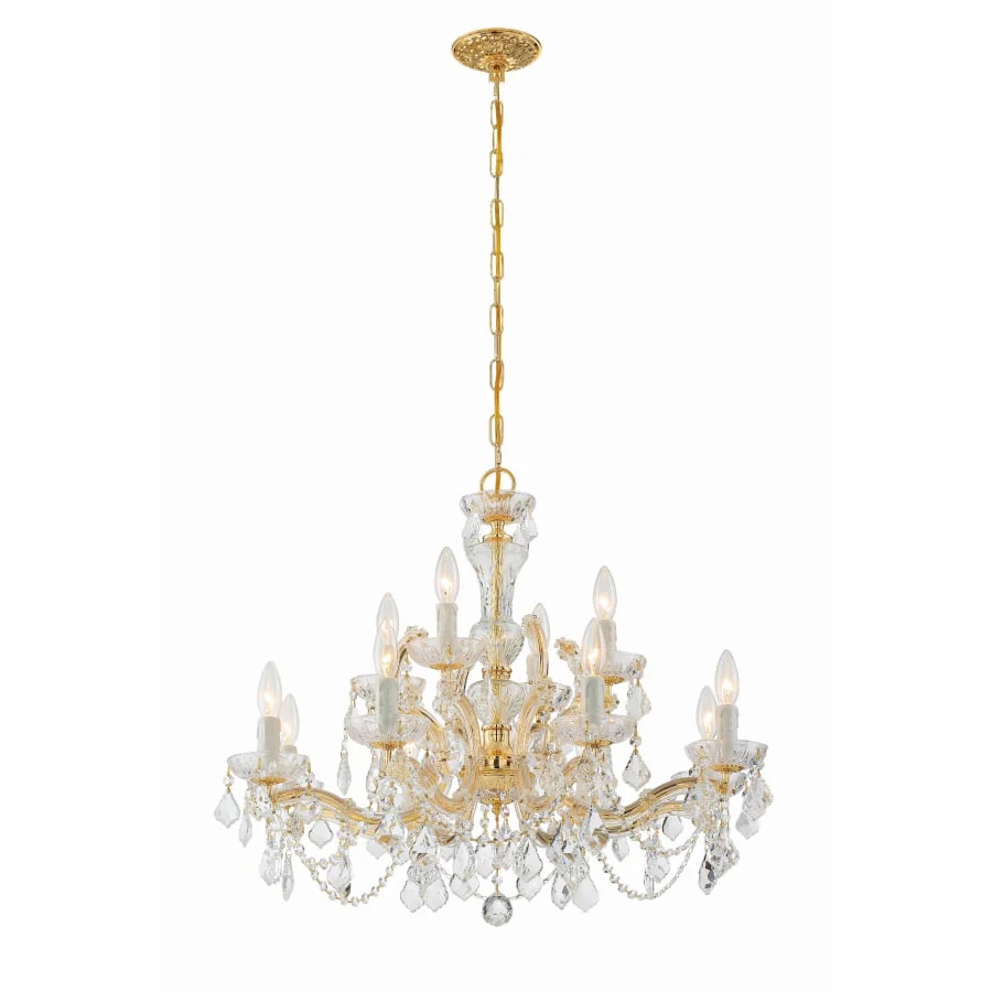 Crystorama Lighting Group Maria Theresa 12 Light 29" Wide Crystal Chandelier with Swarovski Strass Crystal Accents - Image 3
