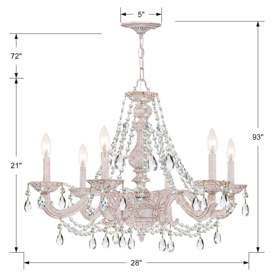 Crystorama Lighting Group Paris Market 6 Light 28" Wide Crystal Chandelier with Swarovski Strass Crystal Accents - Image 2