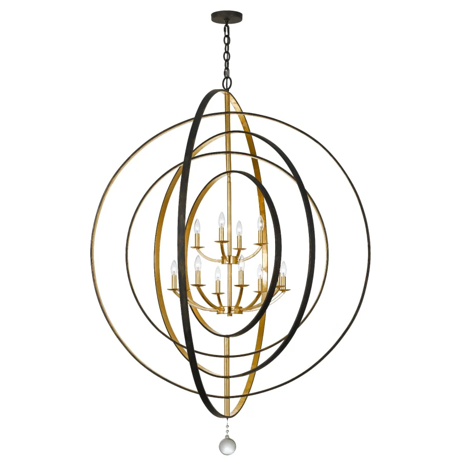 Crystorama Lighting Group Luna 12 Light 60" Wide Taper Candle Chandelier - Image 1