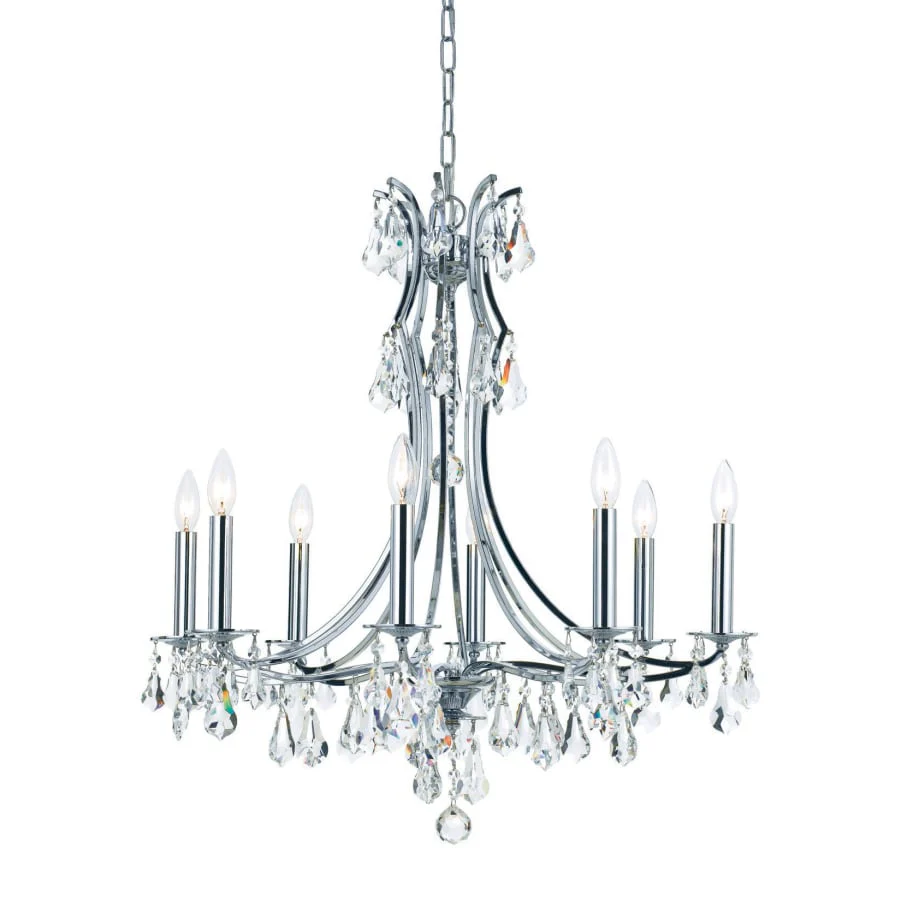 Crystorama Lighting Group Cedar 8 Light 28" Wide Crystal Chandelier with Swarovski Strass Crystal Accents - Image 1