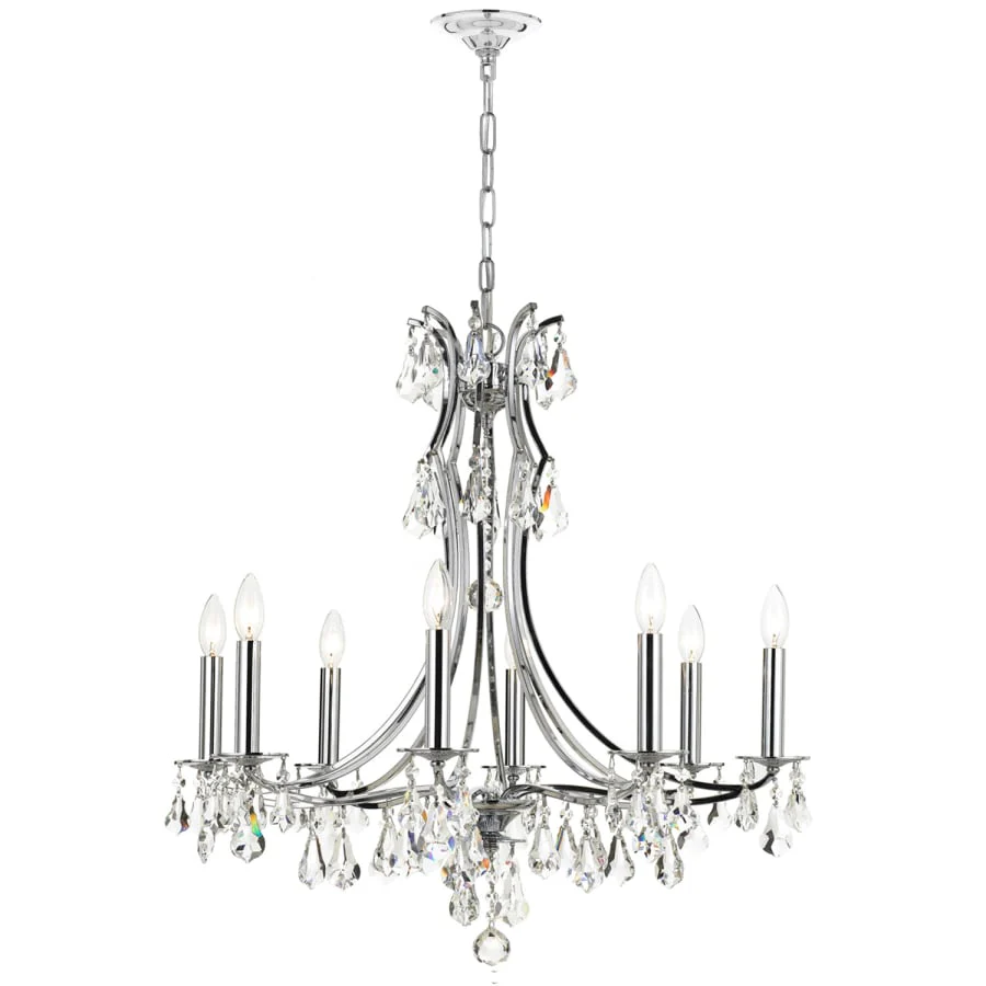 Crystorama Lighting Group Cedar 8 Light 28" Wide Crystal Chandelier with Swarovski Strass Crystal Accents - Image 2