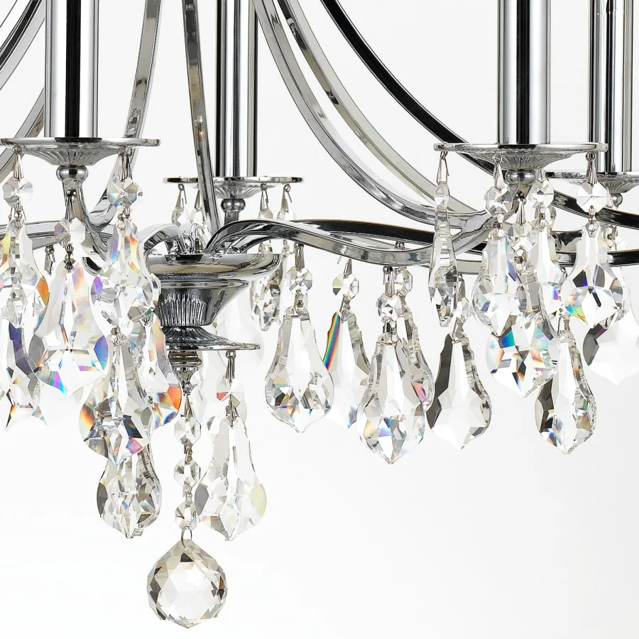 Crystorama Lighting Group Cedar 8 Light 28" Wide Crystal Chandelier with Swarovski Strass Crystal Accents - Image 3