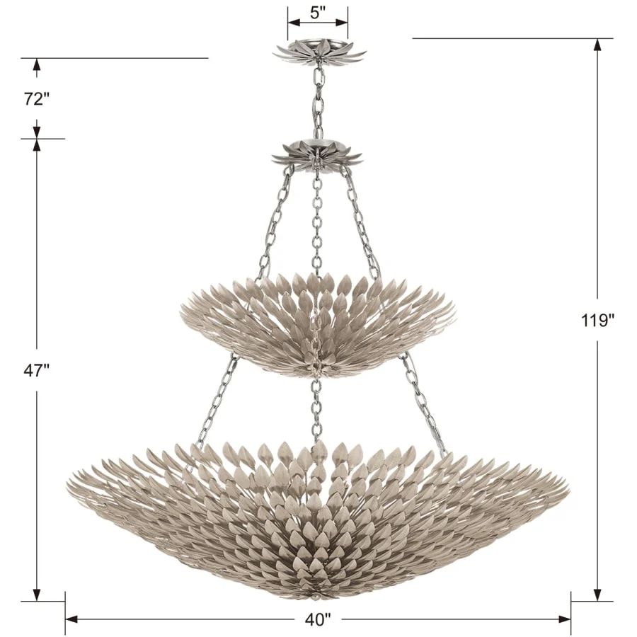 Crystorama Lighting Group Broche 18 Light 40" Wide Wrought Iron Chandelier - Image 3